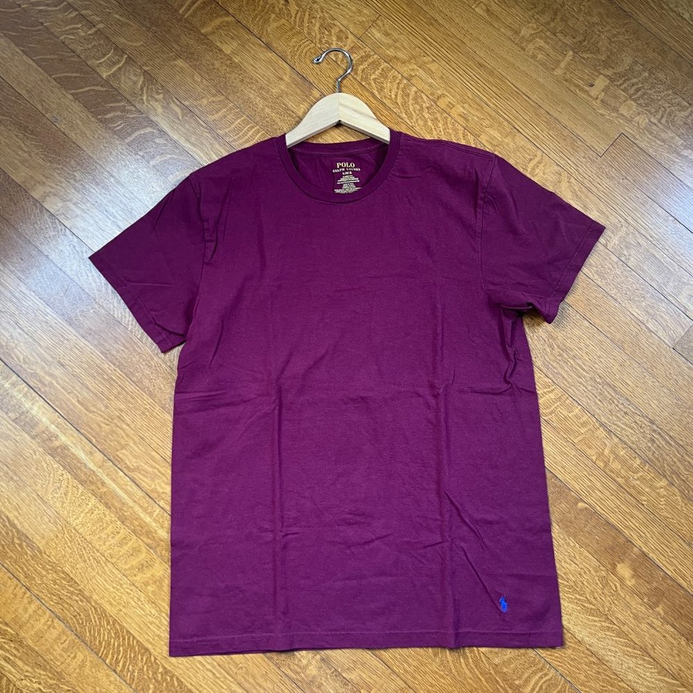 Polo Ralph Lauren Men's Burgundy T-Shirt Size Large - Picture 6 of 8